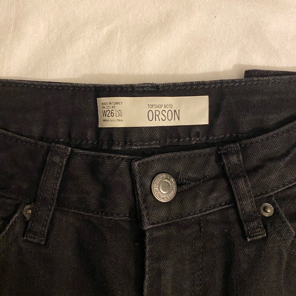 Topshop Moto Orson Black High-Rise Jeans View 4